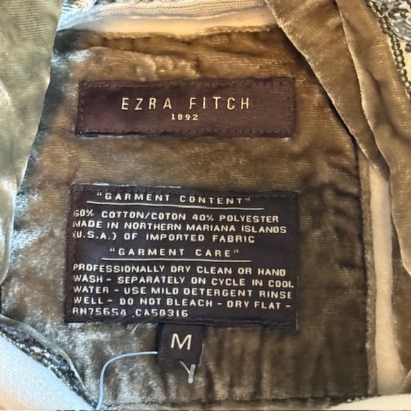 NWT Abercrombie&Fitch  "Ezra Fitch" Lux Hoodie,  Beaded Velvet Trim Size M - Picture 3 of 8